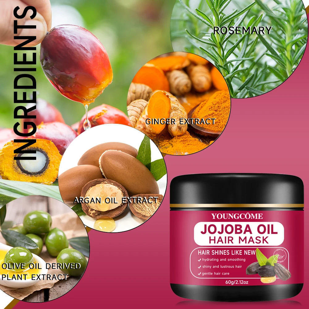 YOUNGCOME Jojoba Oil Hair Mask – Nourishing Deep Conditioner