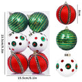 For Christmas Tree Decorative Balls Christmas Ball Set Blue Easy Hang Christmas Decorations Festive Atmosphere Oasis Select red and green China Mainland