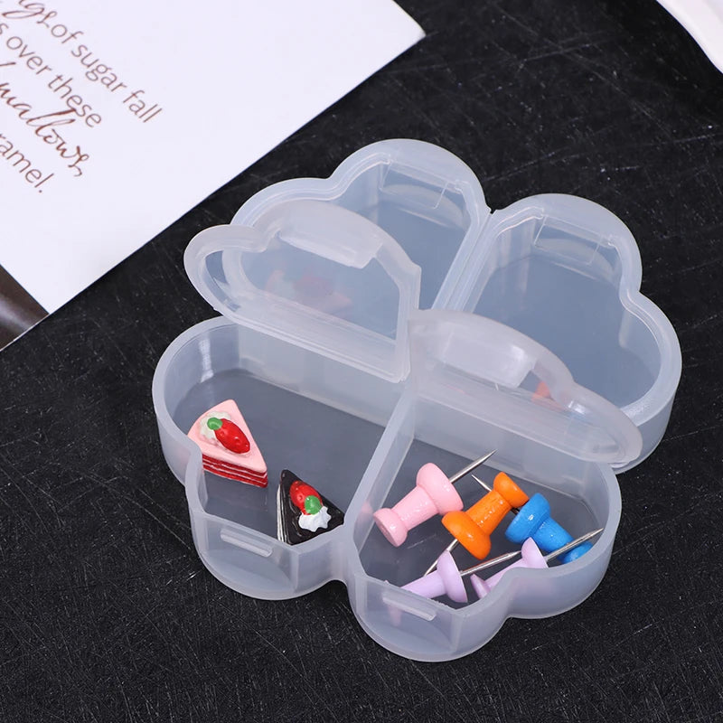 Four-Leaf Clover 4-Grid Portable Pill Organizer Box Pill Organizer Box Oasis Select