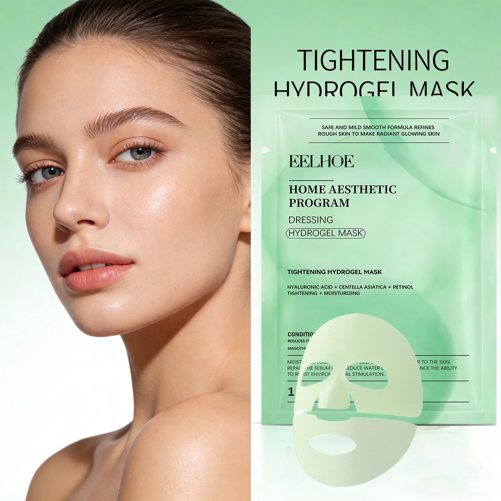 Eelhoe Centella Asiatica Hydrogel Mask – Brighten & Tighten Hydrogel Face Mask Oasis Select