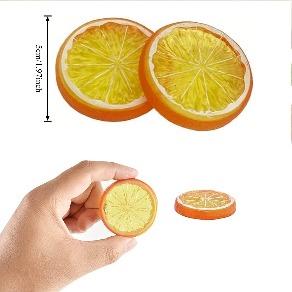 6/12PCS Artificial Lemon Slices Lifelike Yellow Resin Cake Decor Tea Party Bar Display Photo Props DIY Craft Summer Vibe Oasis Select