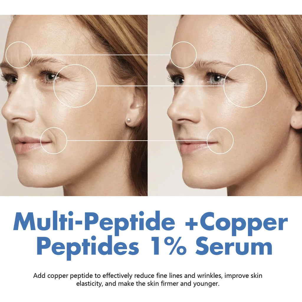 Blue Copper Peptide & Hyaluronic Acid Face Serum 30ml Face Serum Oasis Select