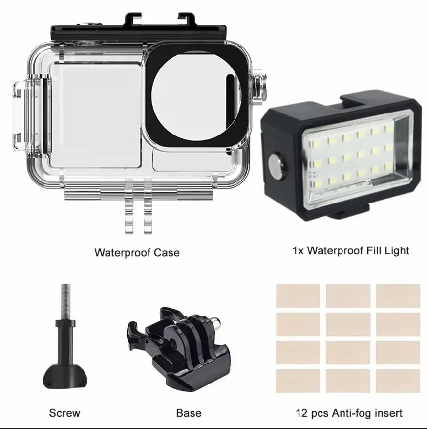 DJI OSMO Action 5 Pro/4/3 Waterproof Housing Case 40M + Filters