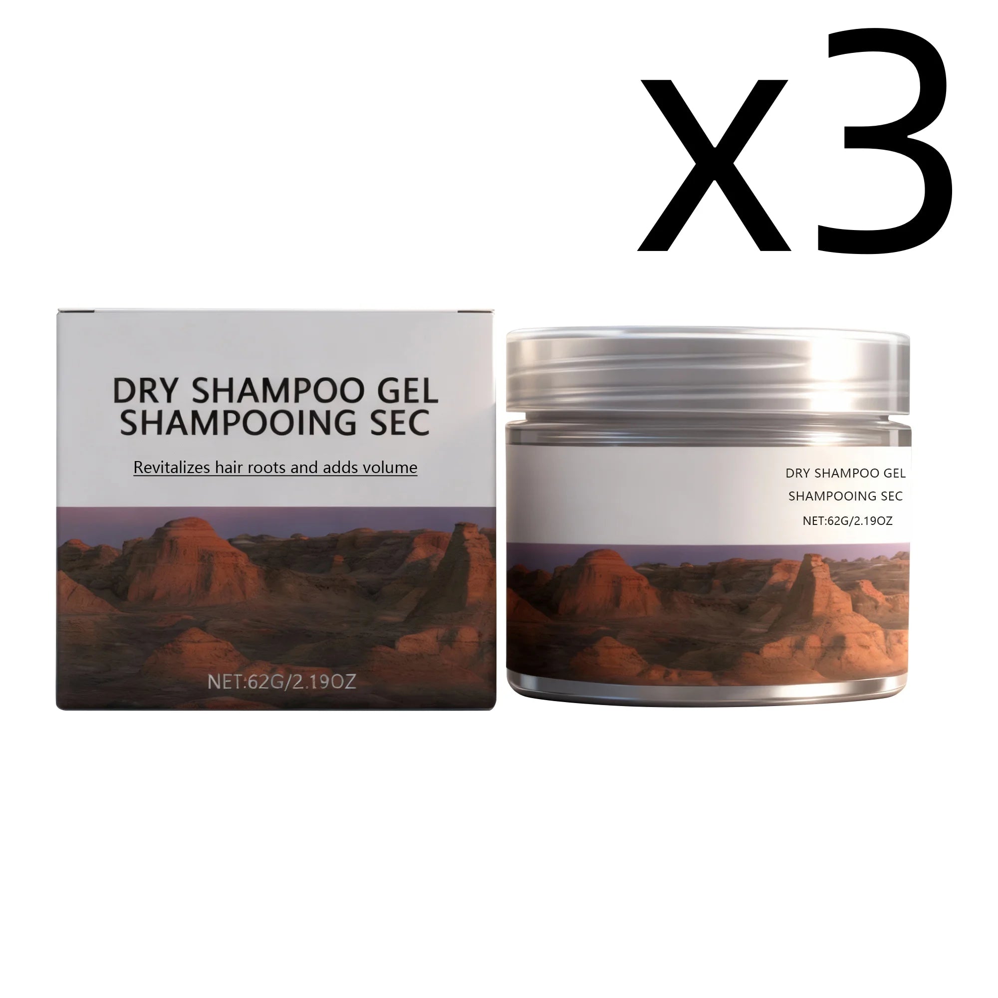 Coconut Oil Dry Shampoo Gel – Volume & Refresh 62g Dry Shampoo Gel Oasis Select 62g Boxed X 3PCS