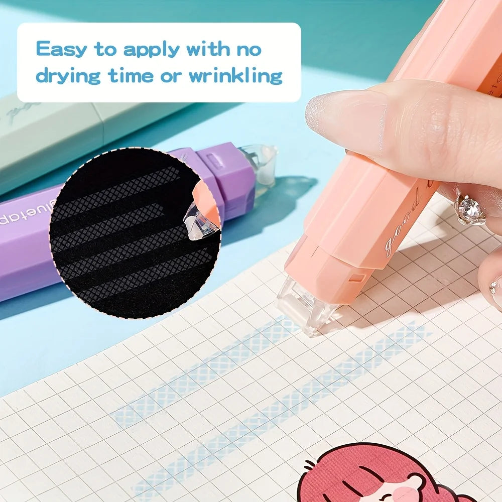 4pcs Waterproof Glue Tape for Scrapbooking - Waterproof Adhesive Roller for Crafts, Gift Wrapping, Photo Mounting,And Journaling Oasis Select