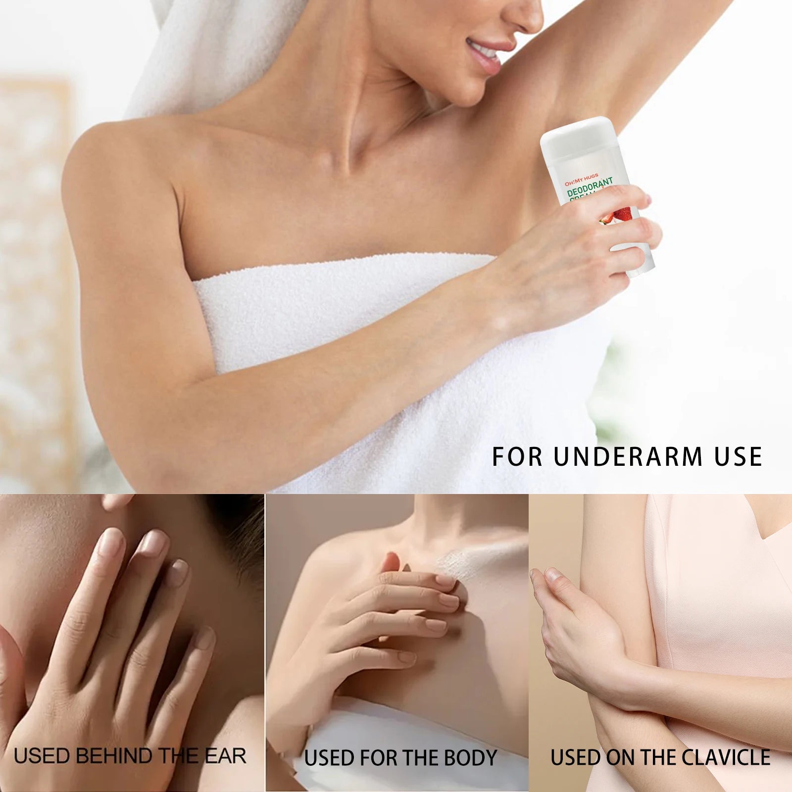 YURHERSU Strawberry Underarm Deodorizing Cream 75ml Unisex Deodorant Cream Oasis Select