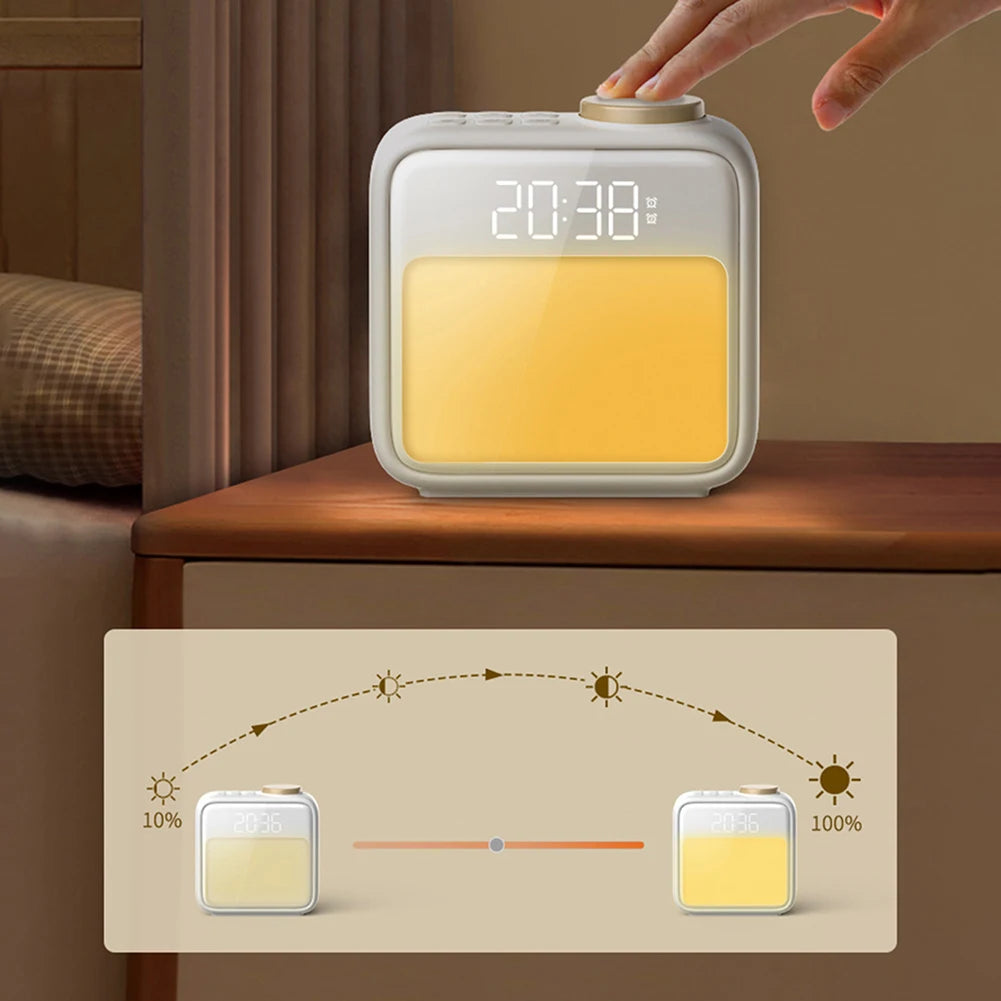 7-Color Night Light Alarm Clock | Wake-Up Light & White Noise