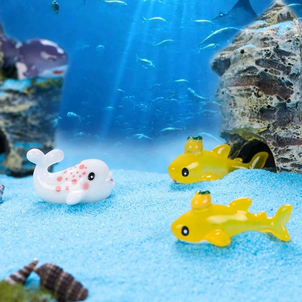 Mini Ocean Resin Animals Tiny Sea Animals Figurines Marine Miniature Animals Aquarium Ornaments Home Decorations Oasis Select