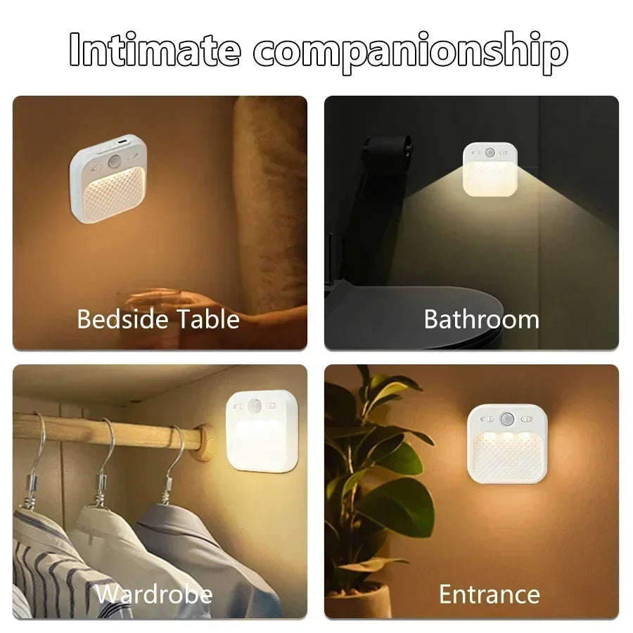 Motion Sensor LED Night Light – Rechargeable Wireless Cabinet Lamp Motion Sensor Night Light Oasis Select