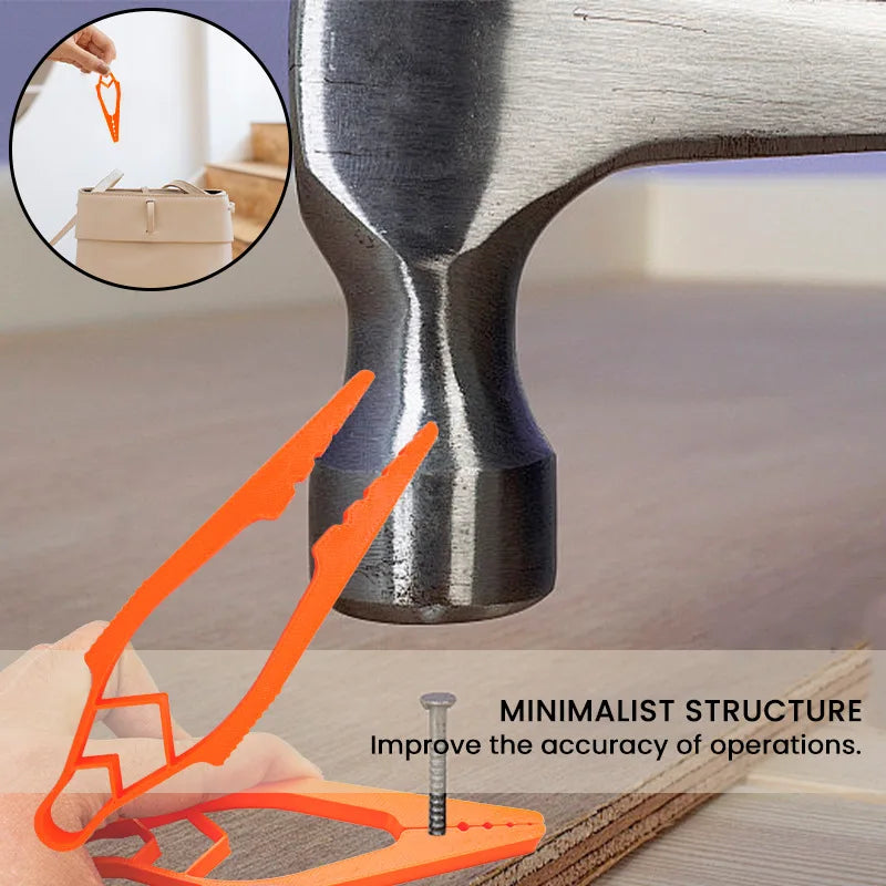1Pcs Durable Nail Holder for Hammering Protects Fingers Secure Nail Positioning Tool Portable and Durable Material Oasis Select