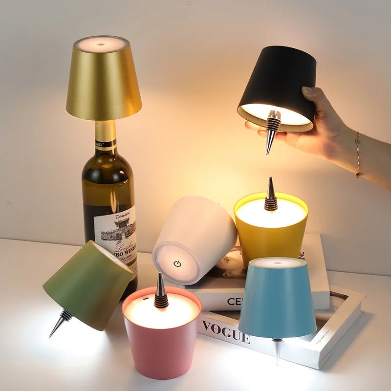 LED Charging Ambient Desk Lamp, Insertable Wine Bottle Lamp, Bar and Restaurant Lamp Oasis Select