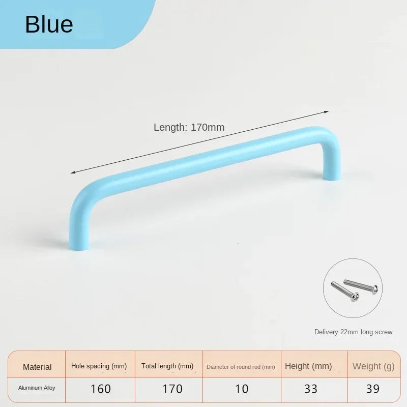 Colorful Ceramic Cabinet Handles 128mm – Kids' Drawer Pulls