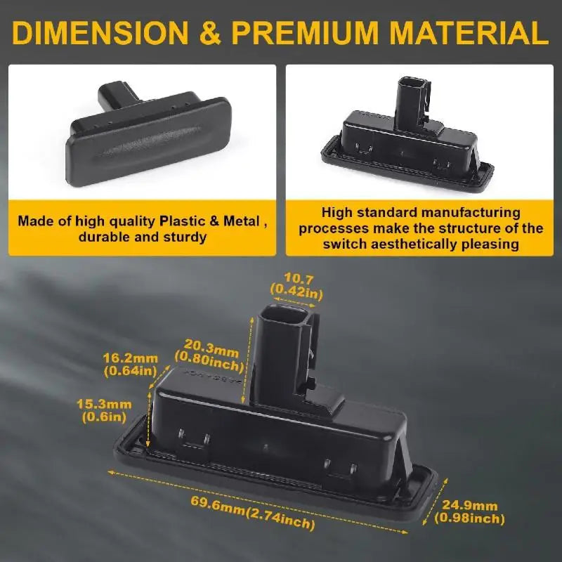 One Rear Boot Lock Switch for Hyundai Elantra GT, I30 & Kia Ceed (2013-2018); 81260A5000 Tailgate Button Oasis Select