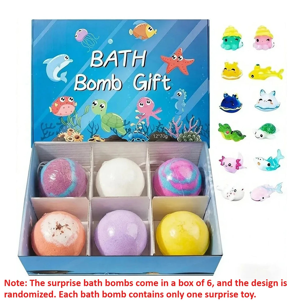 Kids Bath Ball Set Surprise Bubble Bath for Moisturize Creative Home Bath Accessories Funny Gift for Children Oasis Select Surprise 6PCS-1Box