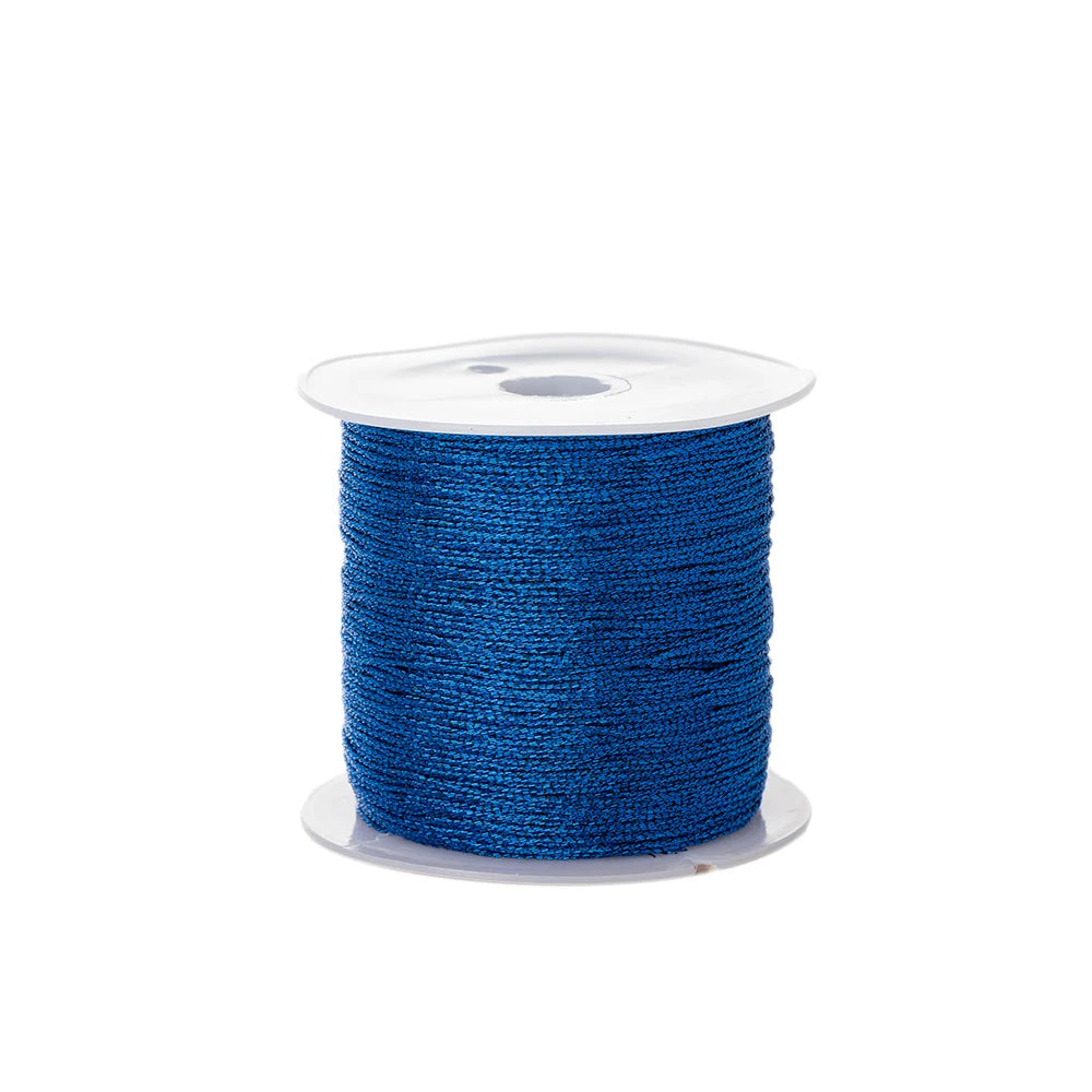 0.4mm 50m Crafts Nylon Cord For Jewelry Making Beading Braided Nylon Satin String for Bracelets Rattail Trim Chinese Knot Oasis Select Dark Blue 0.4mmX50m