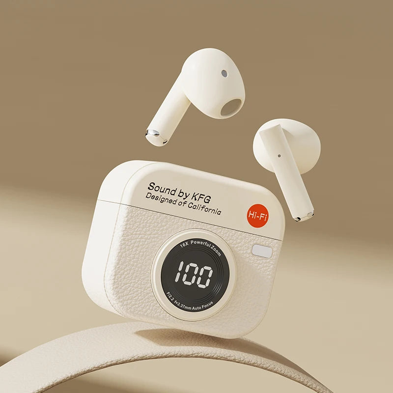 TWS Wireless Earphones Game Bluetooth Headphones with Microphone Noise Reduction High Fide Bass Earphones Headset with Mic Oasis Select white