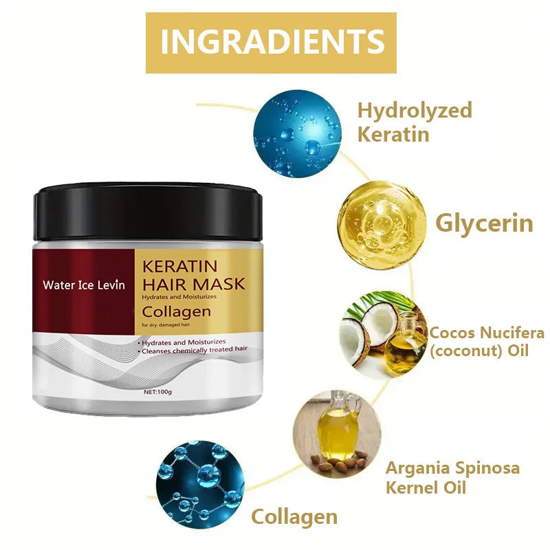 Collagen Keratin Hair Mask – Repair Frizz, Moisturize & Smooth Keratin Hair Mask Oasis Select