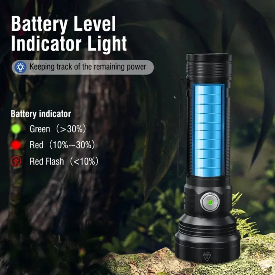 5 in 1 Red/Green/Blue/White/UV Light Super Bright LED Flashlight USB Rechargeable 10 Modes Torch with Pen Clip Oasis Select