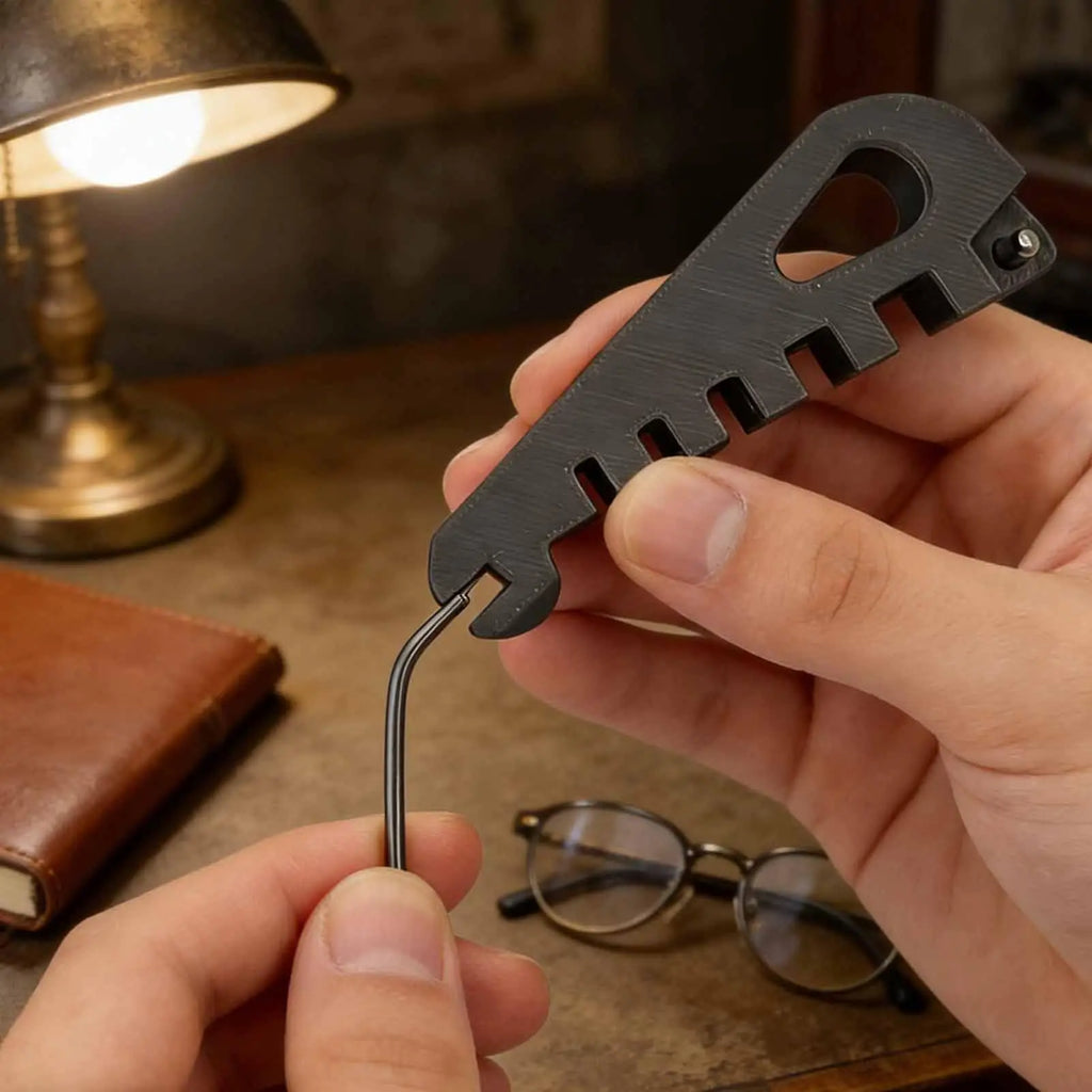 Eyeglass Temple Bend Adjustment Tool Eyeglass Temple Adjustment Tool 5-In-1 Anti-Slip Professional Bender for Curvature Bending Oasis Select