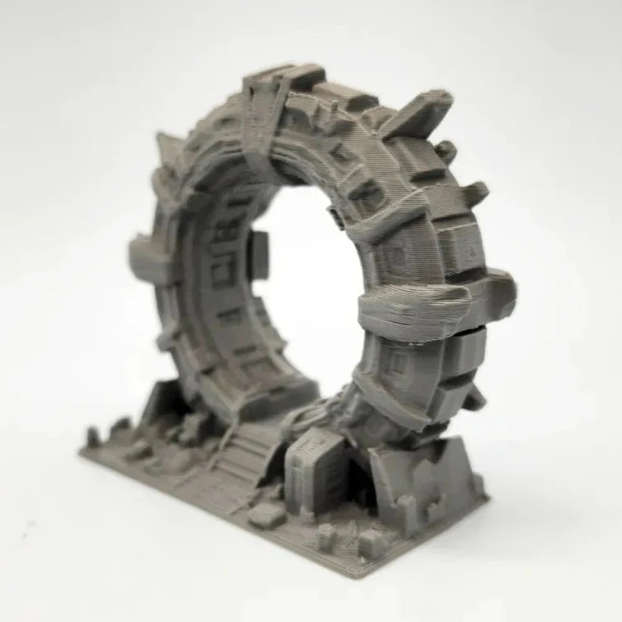 Ancient Ruin Portal Diorama Base - Weathered Stone Stargate Terrain, Tabletop Wargaming Portal Scenery Miniature Oasis Select