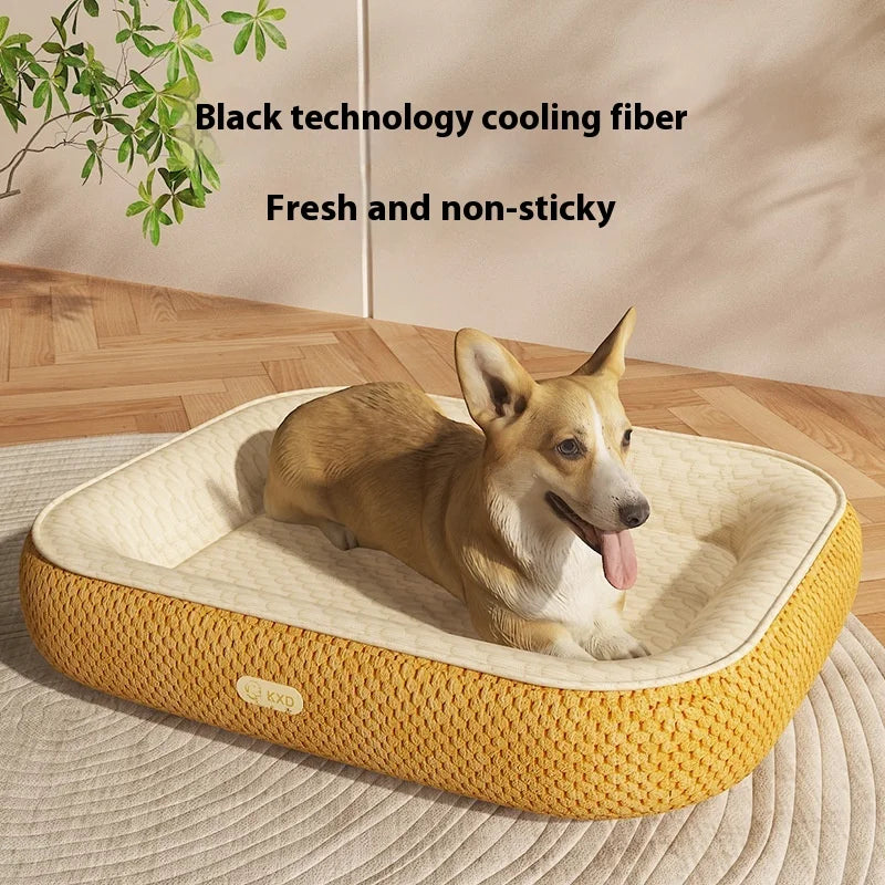Ice Bean Cooling Dog Bed - Summer Cool Pet Mat for Cats & Dogs, 4 - Season Universal, Car & Home Use Oasis Select