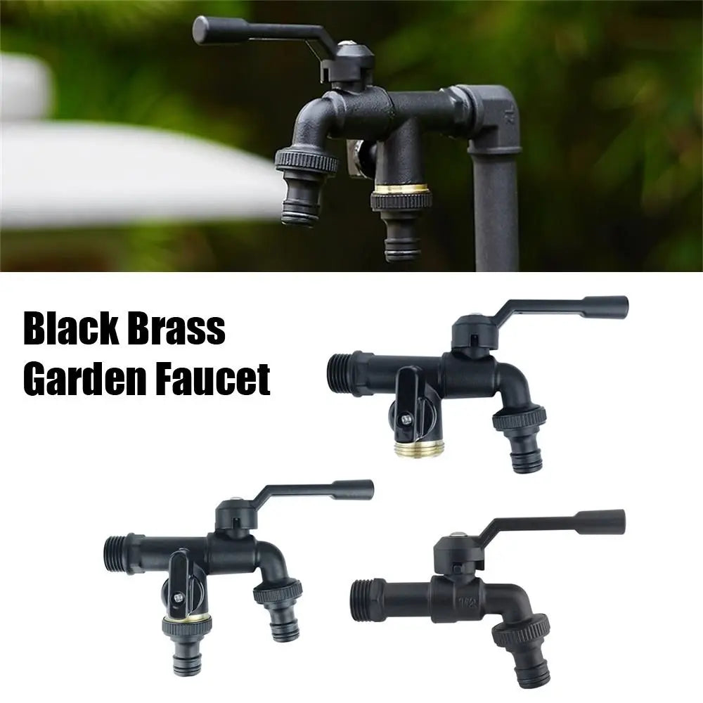 Durable All Copper Tap Water Faucet 4/6/8 Points Garden Irrigation Valve Switch One Into One Out Thread Sink Tap Garden Watering Oasis Select