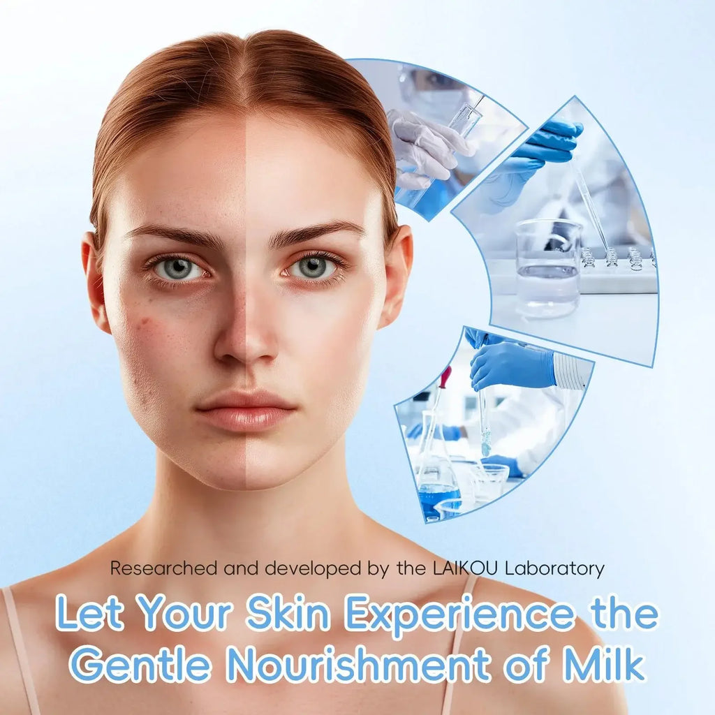 LAIKOU Milk Glow Skincare Set – Serum, Eye Cream & Moisturizer