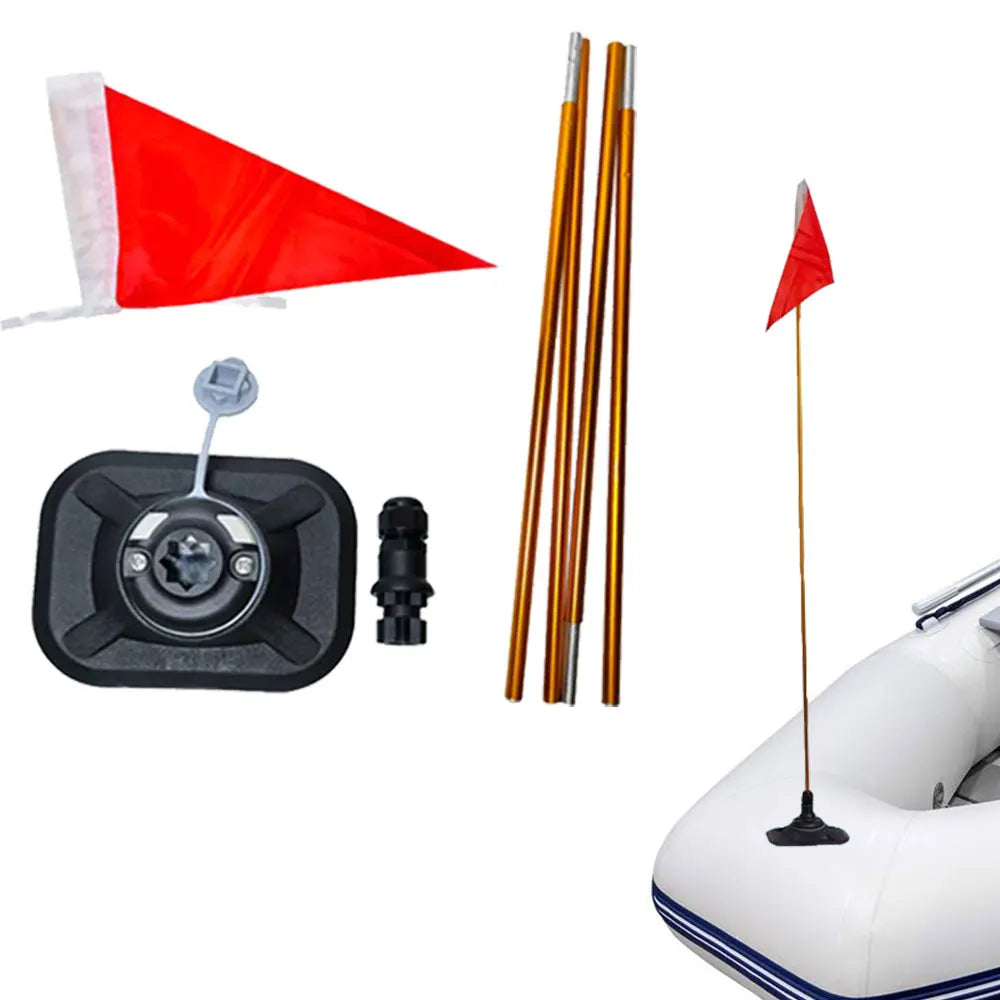 PVC Inflatable Boat Safety Flag Mount Kit Kayak Marine Canoe Boat Signal Flag Kits Oasis Select