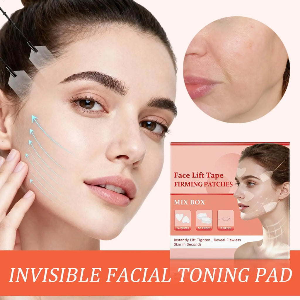 V Lift Face Sticker Invisible Makeup Adhesive Lift Face Tape Slim Patch Facial Line Wrinkle Sagging Skin Fast Pull Chin Tape Oasis Select