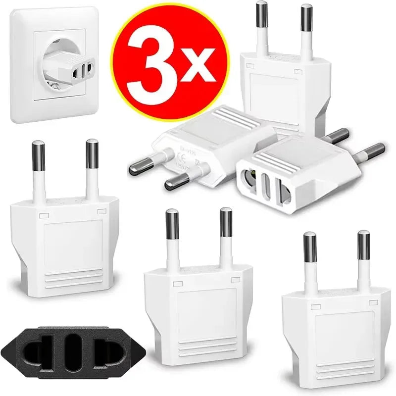1-10pcs EU Plug Adapter CN AU JP Us To EU Plug Adaptor Travel Adapter Electric KR Euro Plug Converter Power Sockets AC Outlet Oasis Select