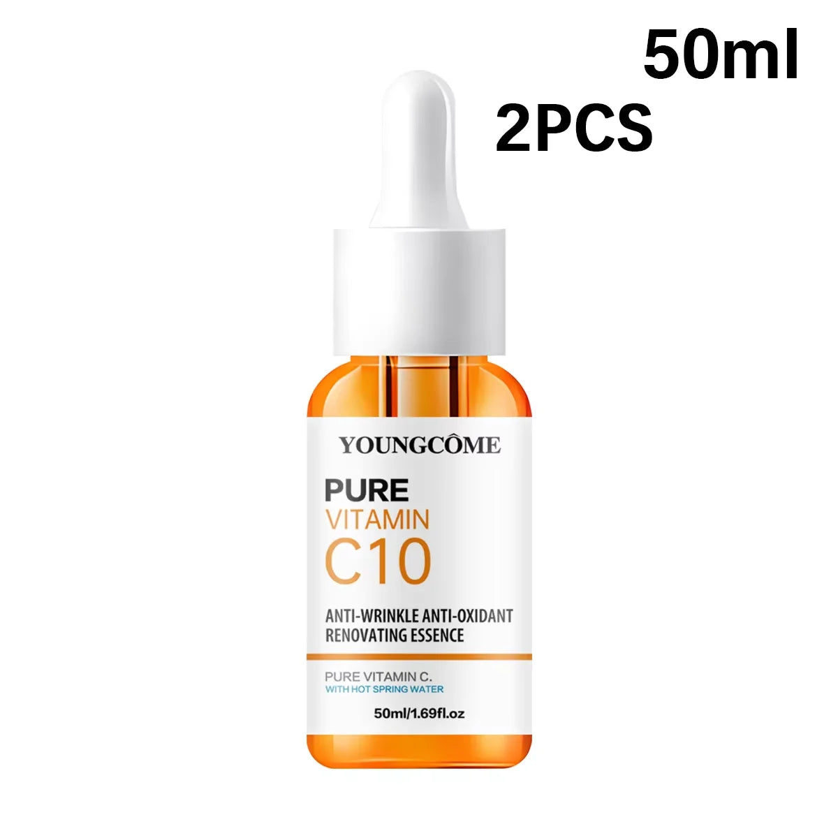 Vitamin C Facial Essence Hyaluronic Acid Dark Skin Brighten Serum Fade Fine Lines Moisturizing Repair Dull Serum Face Skin Care Oasis Select 50ml-2PCS