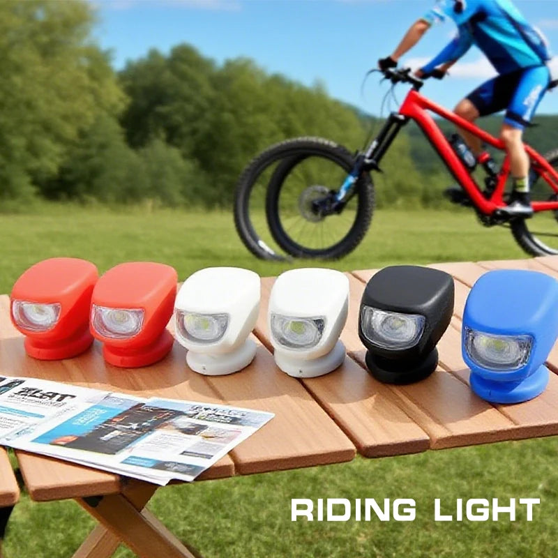Silicone Bike Light Bicycle Light Front Lamp Bike Lantern Waterproof Bicycle LED Flashlight Lantern Tail Light For Dropshipping Oasis Select
