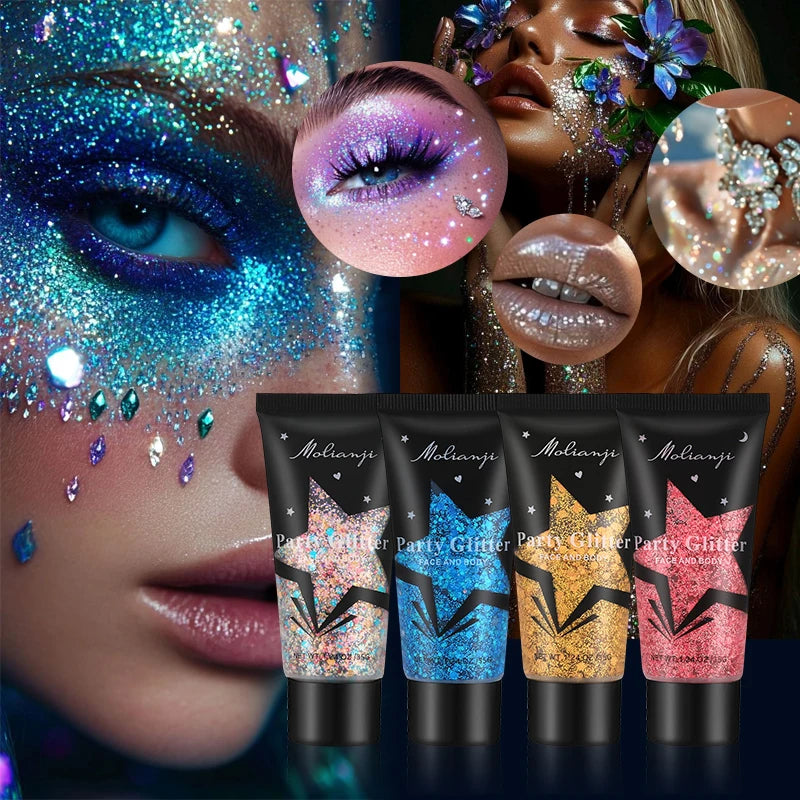 Multicolor Body Glitter – Waterproof & Sweat-Resistant Makeup Body & Face Glitter Oasis Select