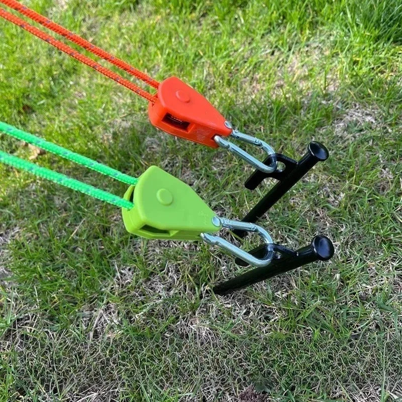 Outdoor Tent Wind Rope Buckle Pulley Ratchet Fastener Multifunctional Awning Hook Camping Tie Down Strap Tightener Oasis Select