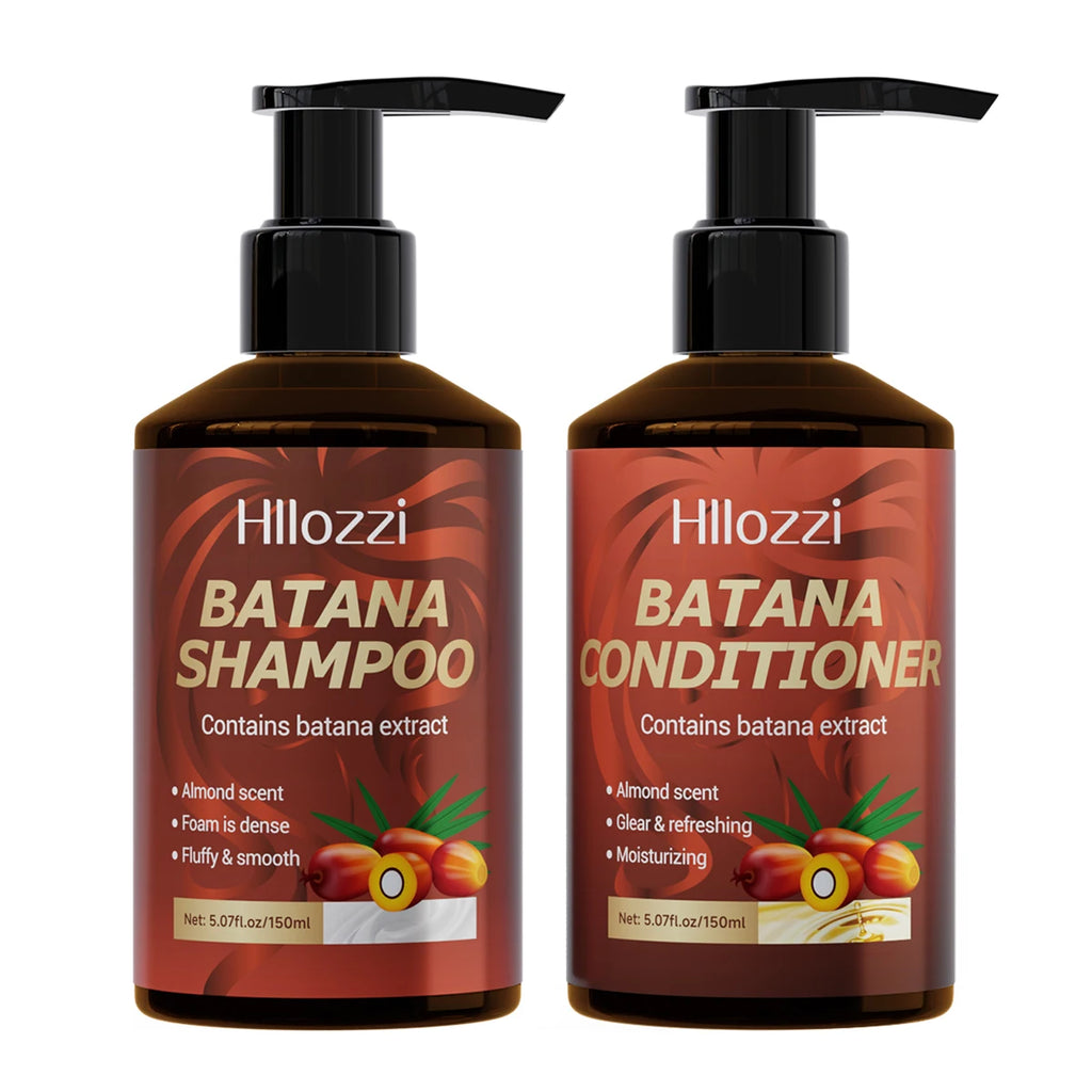 Batana Shampoo and Conditioner, thick foam, fresh fragrance, super cleaning power, smooth and moisturizing. Oasis Select Shampoo Conditioner