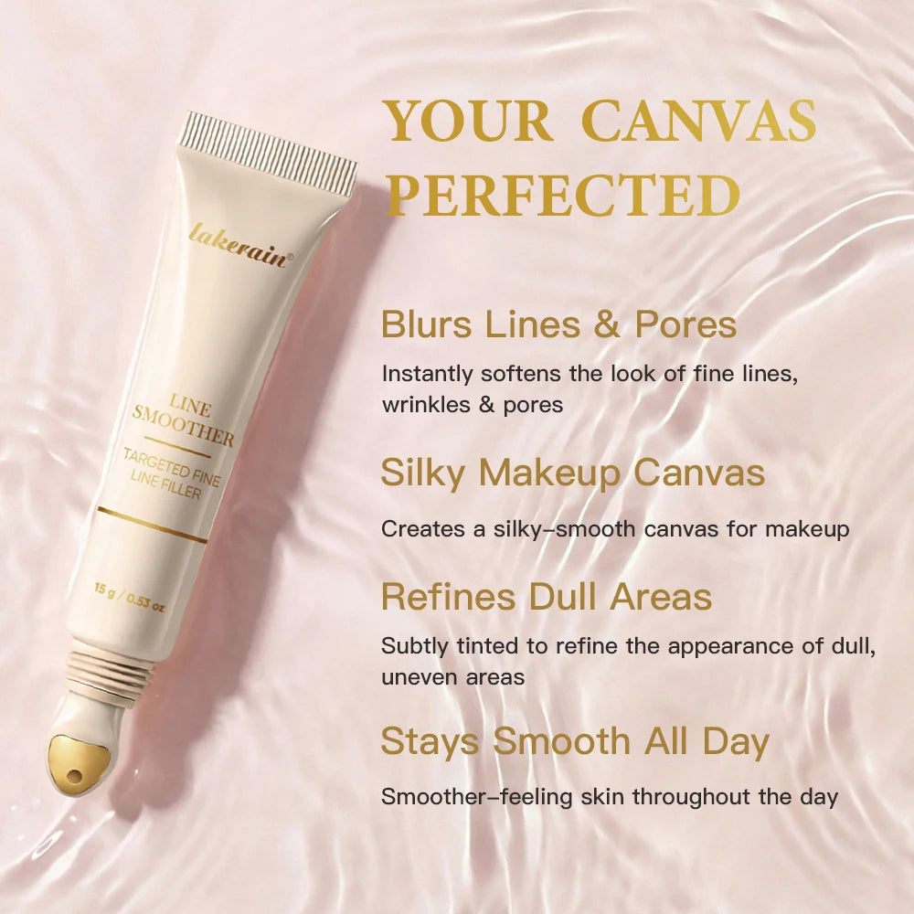 Line Smoother Targeted Fine Line Blurring Primer Wrinkles & Pores Subtly Tinted With Vitamin C & Niacinamide Korean Makeup Oasis Select