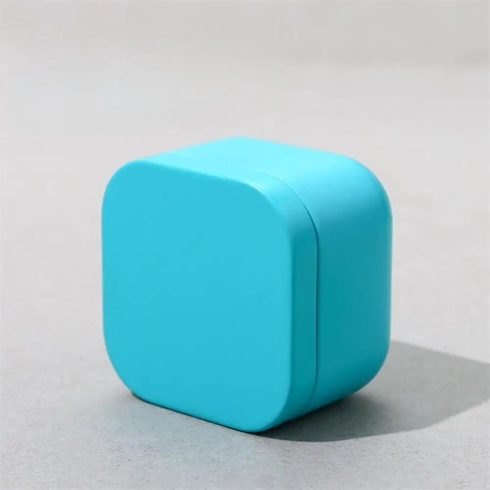 Portable Solid Color Mini Tin Box Tea Sealed Jar Packing Boxes Jewelry Candy Small Storage Can Coin Earring Headphones Gift Case Oasis Select Square Blue