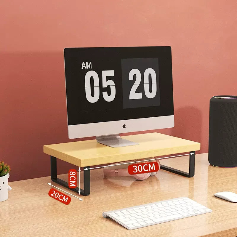 Wood Monitor Riser Shelf & Desk Organizer Stand 30/40/50cm