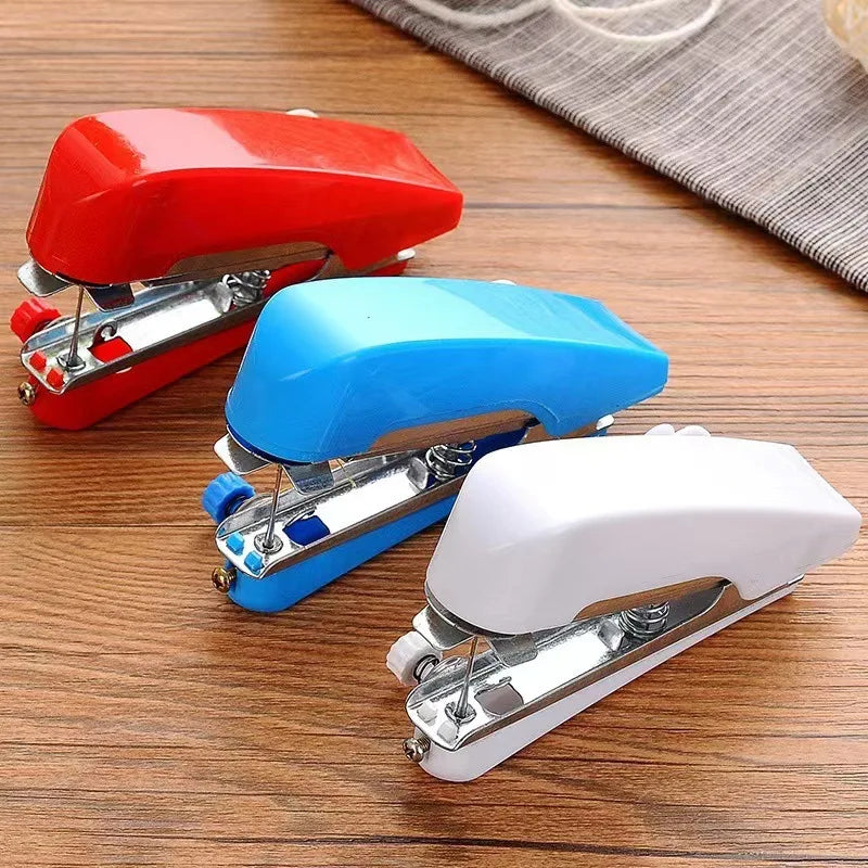 Home Handheld Sewing Machine Portable Outdoor Travel Clothes Fabrics DIY Stitching Sewing Tool Mini Manual Stitch Needlework Mac Oasis Select