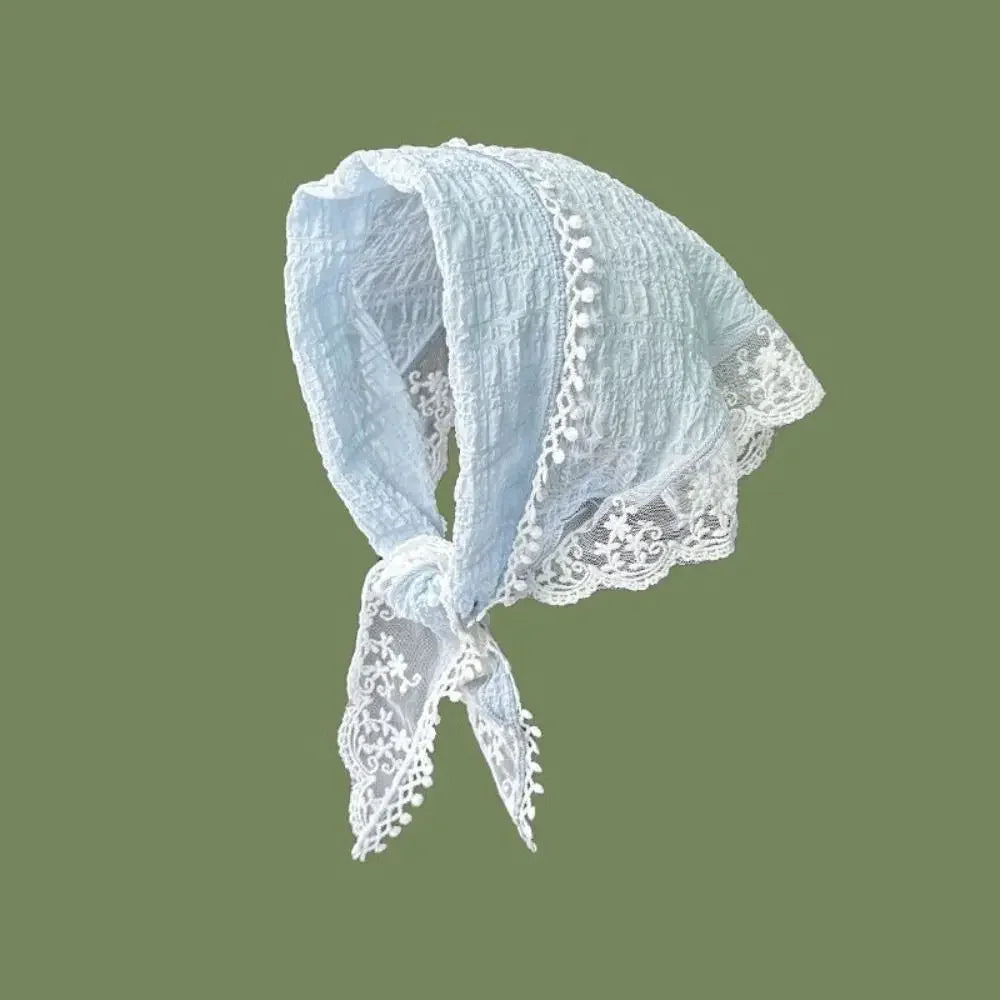 French Floral Triangle Scarf – Turban Bandana Hair Band Women