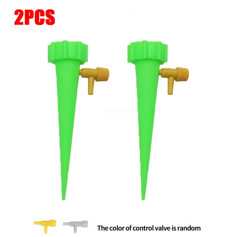 Automatic Drip Plants Irrigation Drip Irrigation Garden Watering System Garden Plant Self Watering Kits Insert Watering Devices Oasis Select 2PCS-Green