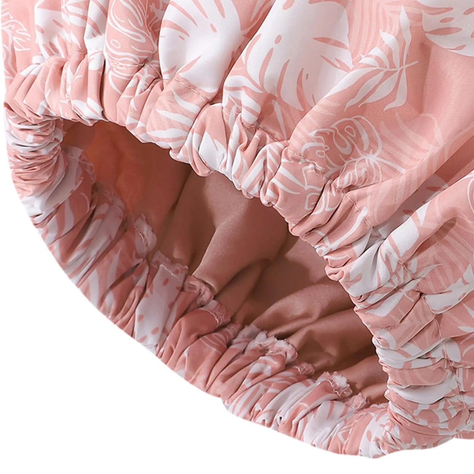 1PC Double Layer Shower Caps Printed Bonnet, Waterproof Bath Caps Reusable Shower Caps Hair Hat For Women Ladies Home Spa Salon Oasis Select