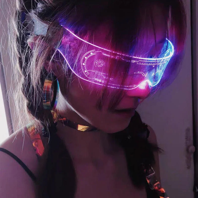 LED Light-Up Party Glasses – 7-Color Luminous Goggles