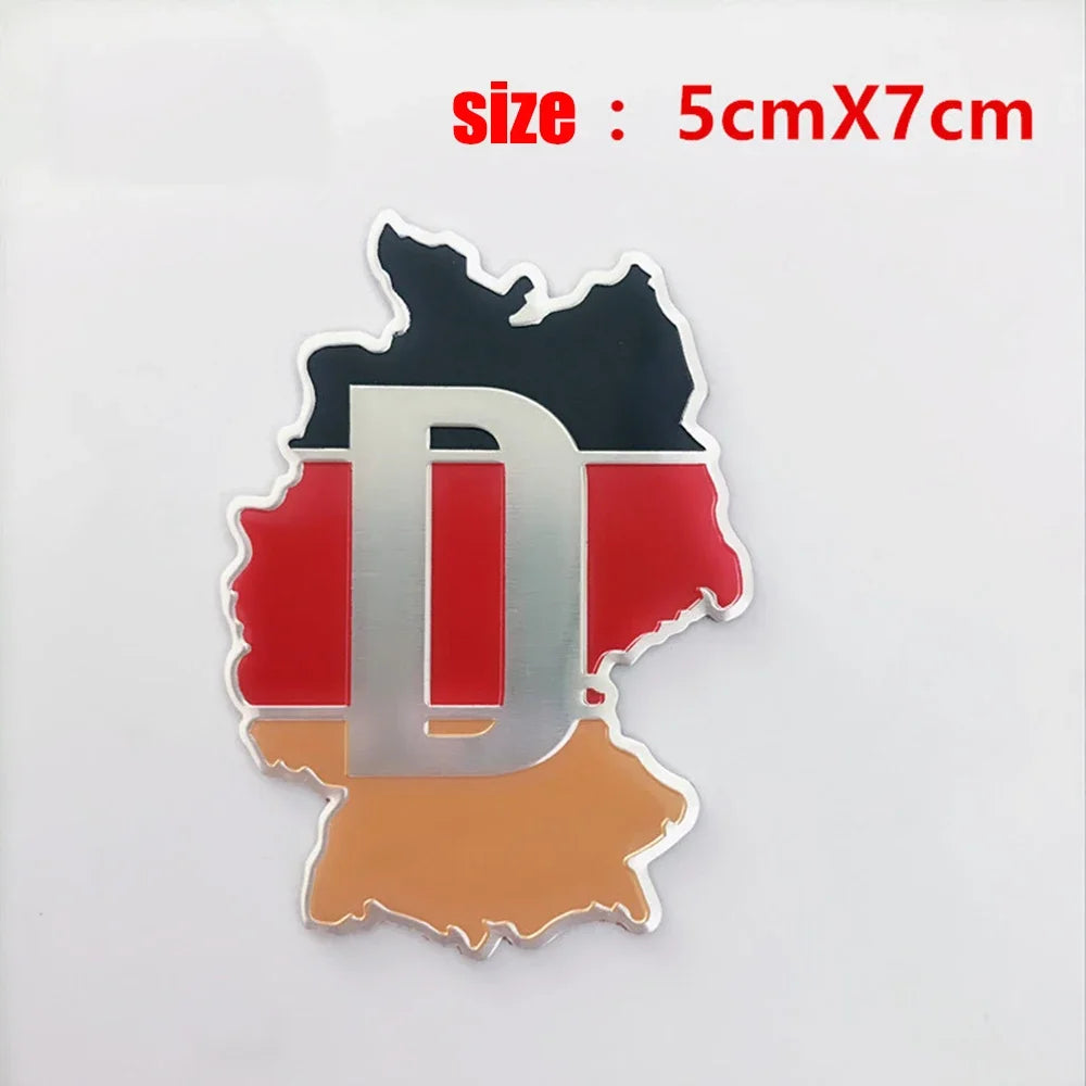 Flag Map Sticker Auto Fender Emblem National Flag Car Stickers for Cars Trucks Laptop Aluminum Alloy For USA UK Germany France Oasis Select DE