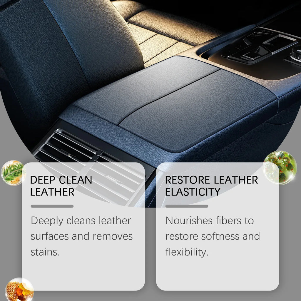 Leather Interior Care Cream Beeswax Caring Car Leather Restorer Interior Stain Removal Gloss Renew Protective Car Nourish Cream Oasis Select