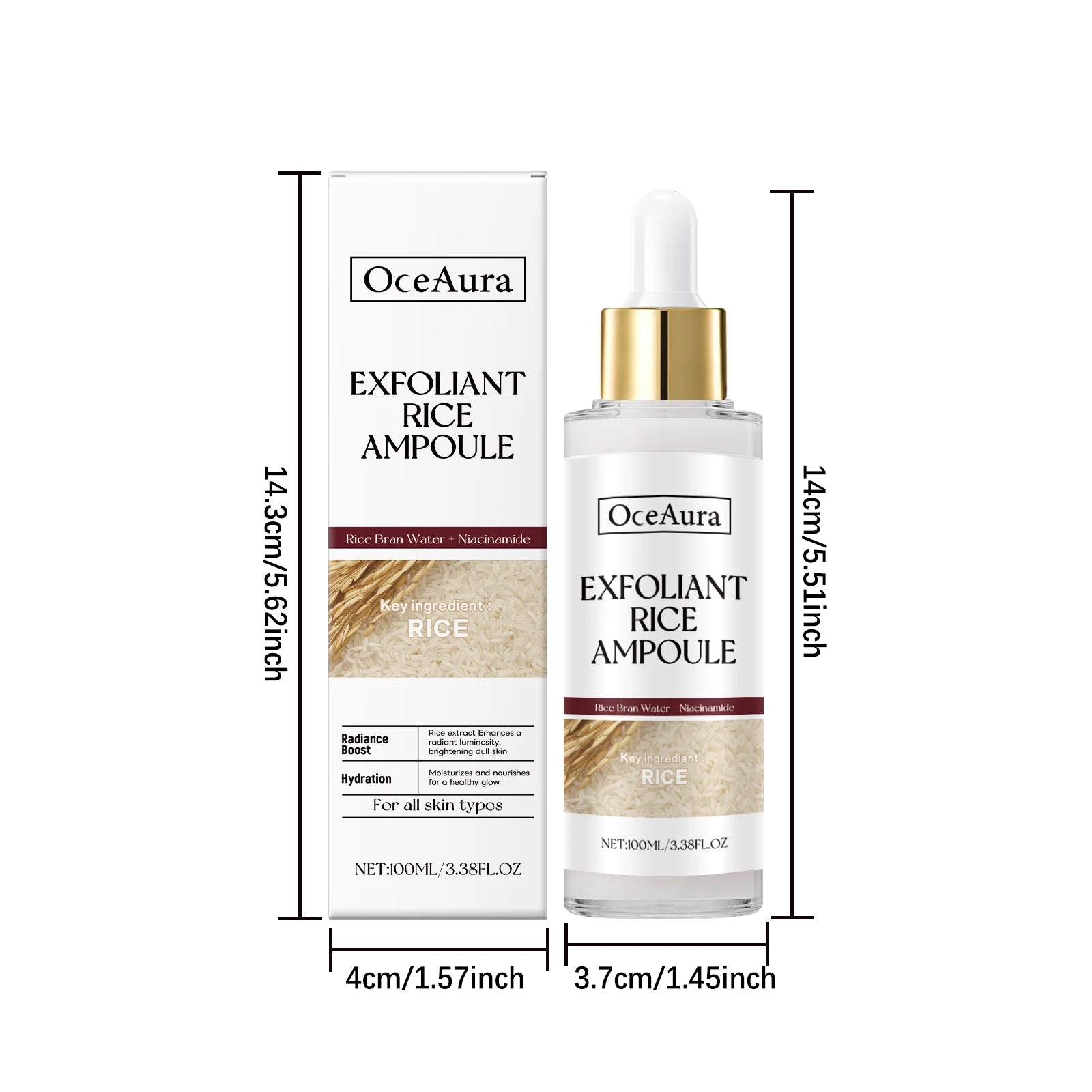 OceAura Rice Exfoliating Essence – Dead Skin & Brightening 100ml Exfoliating Essence Oasis Select