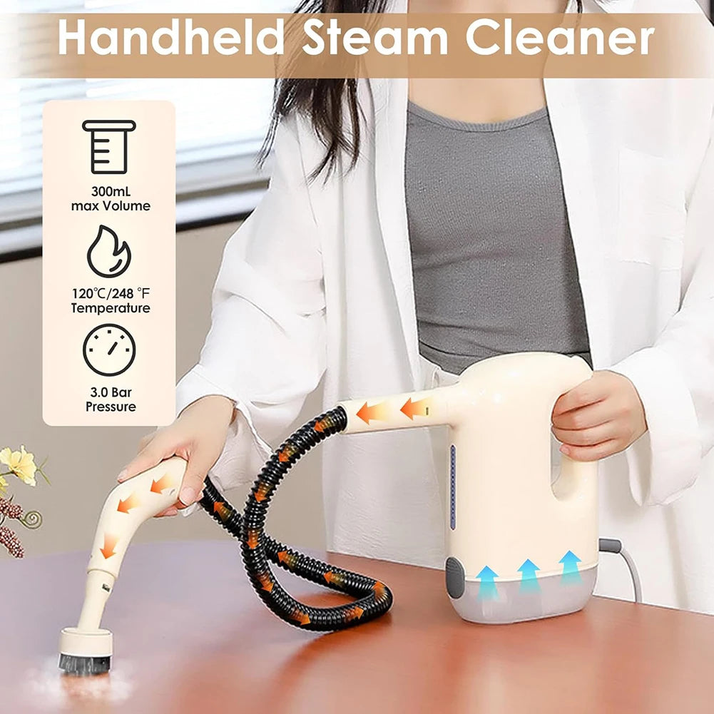 1200W Portable Steam Cleaner with 8 Attachments for Effective Cleaning of Kitchen Appliances Bathrooms and Fabric Surfaces Oasis Select
