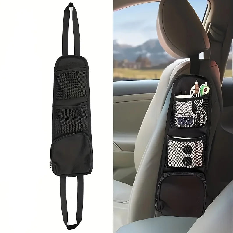 2pcs Car Seat Back Hanging Bag Oxford Cloth Waterproof Thermal Pressure Resistant Handle Side Storage Bag Vehicle Compression Oasis Select 2pcs