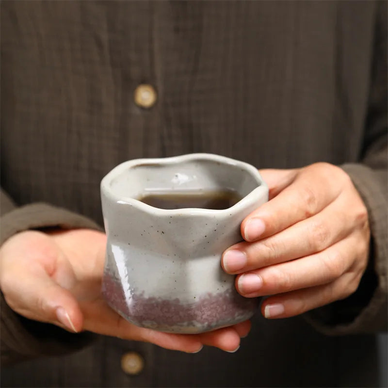 Kiln Turned Coffee Cup Kiln Turned Small Cup Kung Fu Tea Bowl Retro Ceramic Tea Cup Hot Sale Stoneware Master Cup Oasis Select