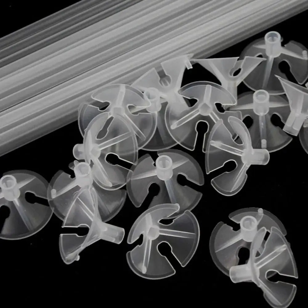 100pcs Transparent Balloon Sticks & Cups | Reusable Party Holders